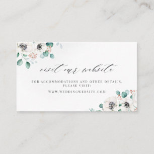 Tarjeta De Mesa Sitio web floral Eucalyptus anemone Insertar tarje