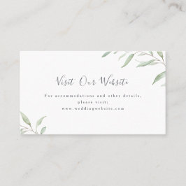 Tarjeta De Mesa Sitio web mínimo de boda de vegetación Insertar ta