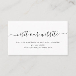 Tarjeta De Mesa Sitio web simple y elegante de boda de guiones Ins
