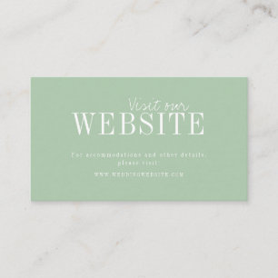Tarjeta De Mesa Sitio web tipográfico verde minimalista Insertar t