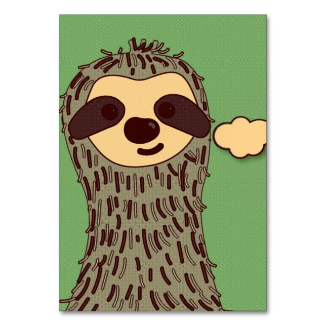 TARJETA DE MESA SLOTHIE GREENIE (Anverso)