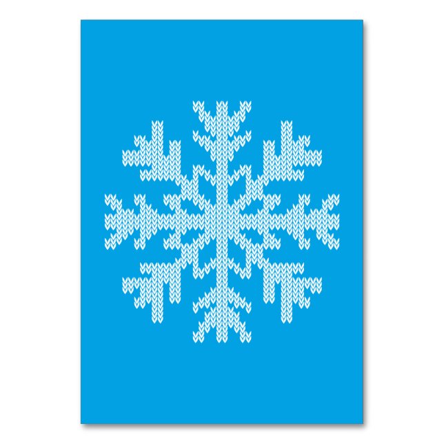 Tarjeta De Mesa Snowflake de nido blanco con cielo azul (Anverso)