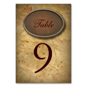 Tarjeta De Mesa Sofisticada boda vintage en un país occidental