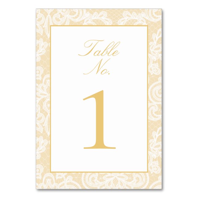 Tarjeta De Mesa Sofisticado Boda de guiones elegantes de encaje do (Anverso)