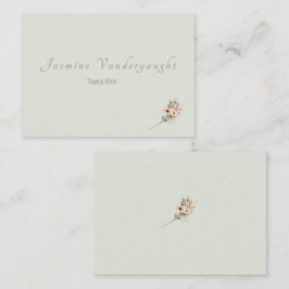 Tarjeta De Mesa Soft Sage Botanical Wedding Escort Cards