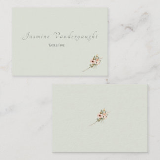 Tarjeta De Mesa Soft Sage Botanical Wedding Escort Cards