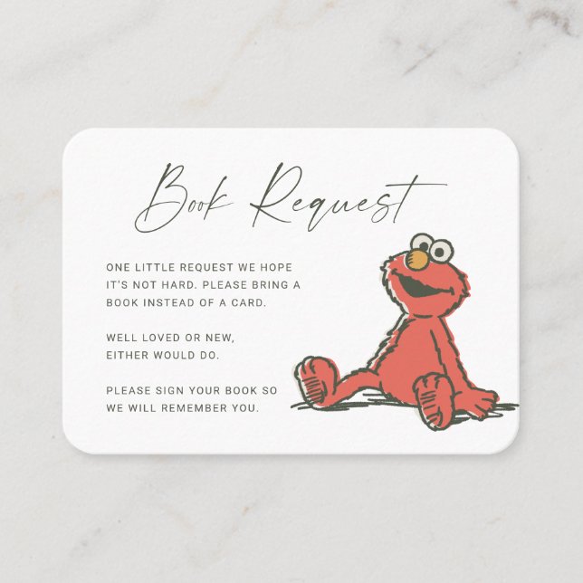 Tarjeta De Mesa Solicitud de libro de Elmo (Anverso)
