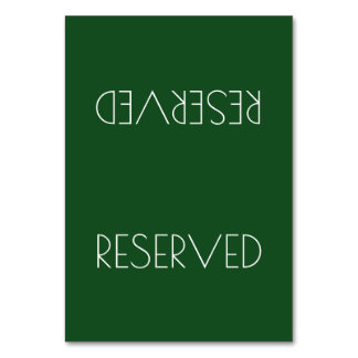 Tarjeta De Mesa Sólido color Sencillo Asiento Reservado Rótulo con