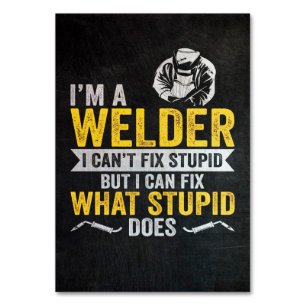 Tarjeta De Mesa Soy el soldador