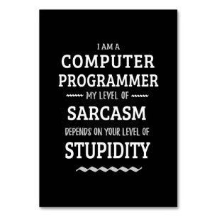 Tarjeta De Mesa Soy Programador De Computadoras