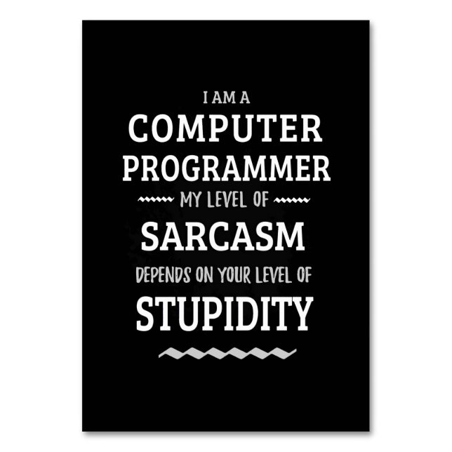 Tarjeta De Mesa Soy Programador De Computadoras (Anverso)