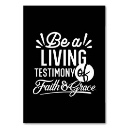 Tarjeta De Mesa Spiritual Living Testimony Faith and Grace Quote