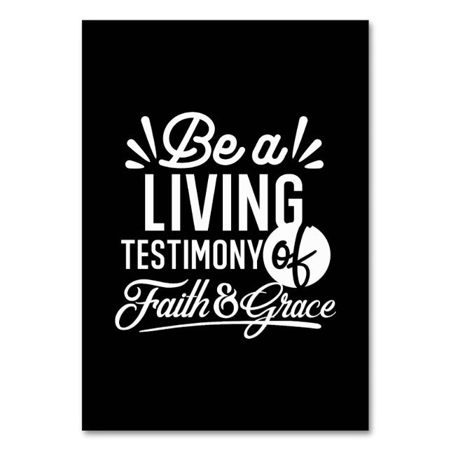 Tarjeta De Mesa Spiritual Living Testimony Faith and Grace Quote (Anverso)