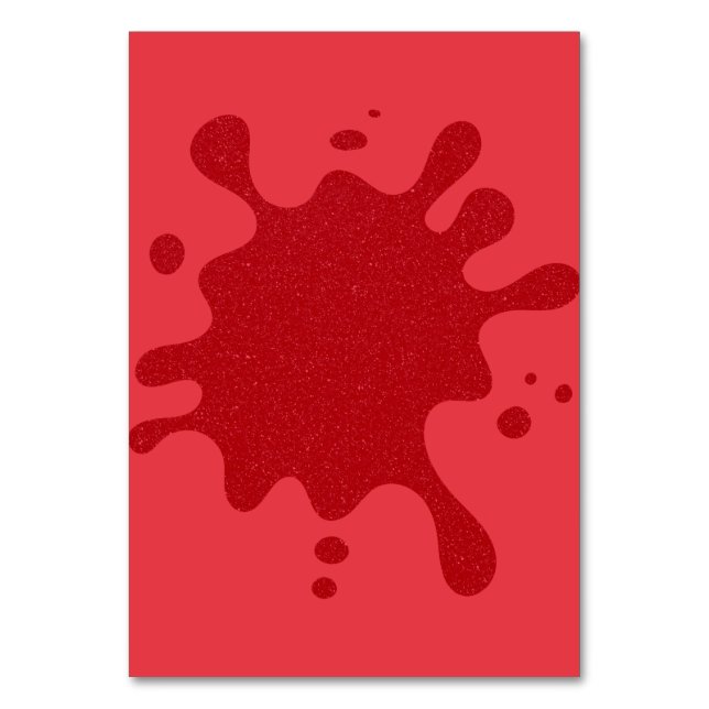 Tarjeta de Mesa Splash Rojo Tomate, 3.5 × 5 pulgad (Anverso)
