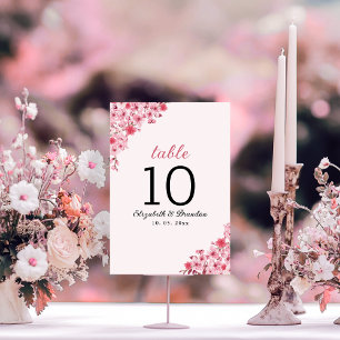 Tarjeta De Mesa Spring Cherry Wedding – Sakura Flower