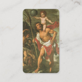 Tarjeta De Mesa St. Christopher Jesus Oración religiosa católica
