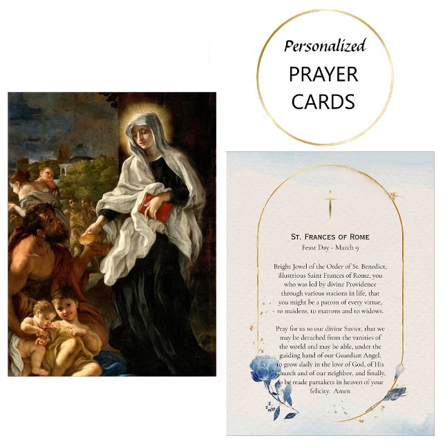 Tarjeta De Mesa St. Frances of Rome Catholic Prayer Card           (Subido por el creador)