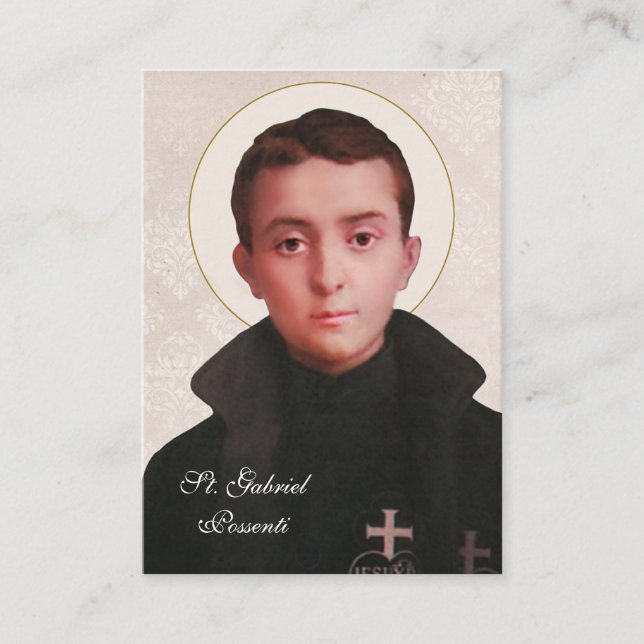 Tarjeta De Mesa St. Gabriel PosæReligious Saint (Anverso)