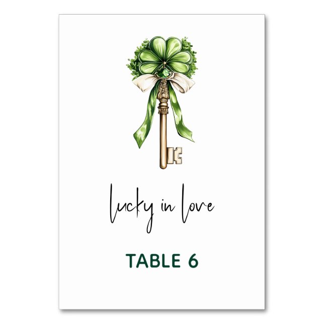 Tarjeta De Mesa St. Patrick’s Day Bridal Shower (Anverso)