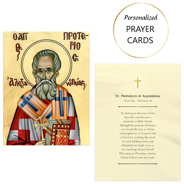 Tarjeta De Mesa St. Proterius of Alexandra Orthodox Prayer Card    (Subido por el creador)