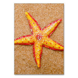 Tarjeta De Mesa Starfish on Sand