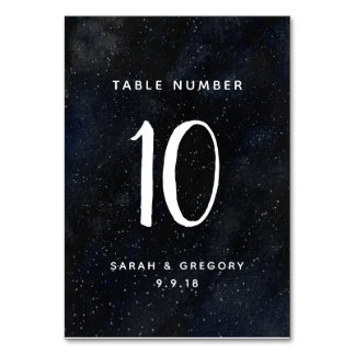 Tarjeta de mesa Starry Moonlit Night Boda