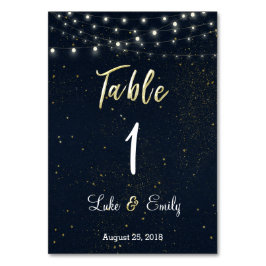 Tarjeta De Mesa Starry Night Boda