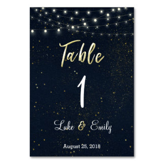 Tarjeta De Mesa Starry Night Boda