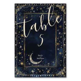 Tarjeta De Mesa Starry Night Romance Boda