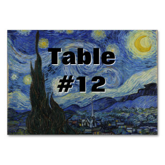 Tarjeta De Mesa Starry Night Vincent van Gogh Painting