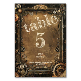 Tarjeta De Mesa Steampunk Noir Affair Boda