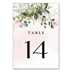 Tarjeta De Mesa Suculento Boda azul turbulento y verde de oro de R