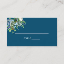 Tarjeta De Mesa Suculento color de agua Floral Bouquet Boho Boda