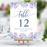 Tarjeta De Mesa Suculentos acuarela Moda floral Boda de cactus<br><div class="desc">Sucultores de acuarela Moda floral Cactus Boda Número de tabla</div>