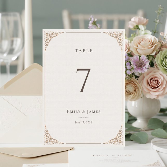 Tarjeta De Mesa Suite de Boda Garza Francesa Romántica (Subido por el creador)