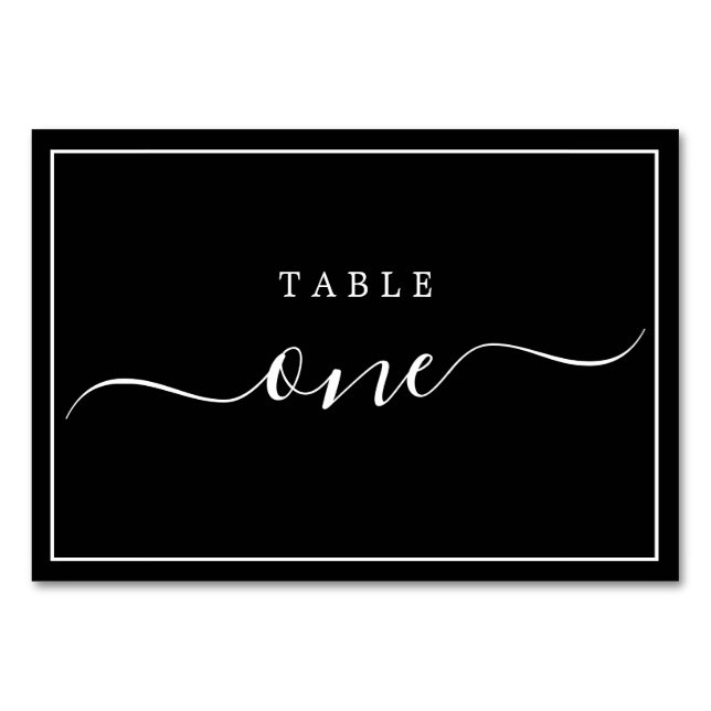 Tarjeta De Mesa Suite Morgana Boda - Números de tabla (Anverso)