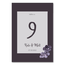 Tarjeta De Mesa Sumie de ciruela