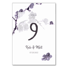 Tarjeta De Mesa Sumie de ciruela