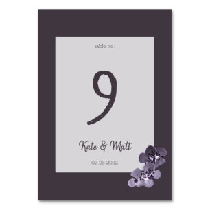 Tarjeta De Mesa Sumie de flor de ciruela