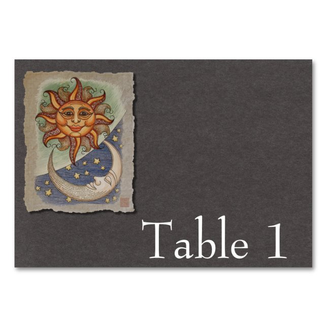 Tarjeta De Mesa Sun Moon & Stars (Reverso)