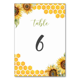 Tarjeta De Mesa Sunflower Bee Honey Baby Shower