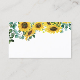 Tarjeta De Mesa Sunflowers y Eucalyptus Garland