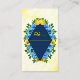 Tarjeta De Mesa Sunny Lemon Floral Boda