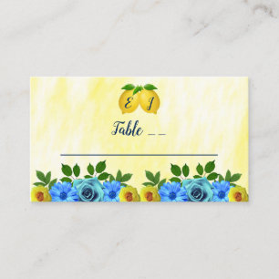 Tarjeta De Mesa Sunny Lemon Floral Boda