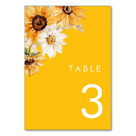 Tarjeta De Mesa Sunshine Sunflower Moderno Boda