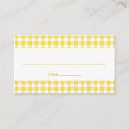 Tarjeta De Mesa Sunshine Yellow Country Gingham