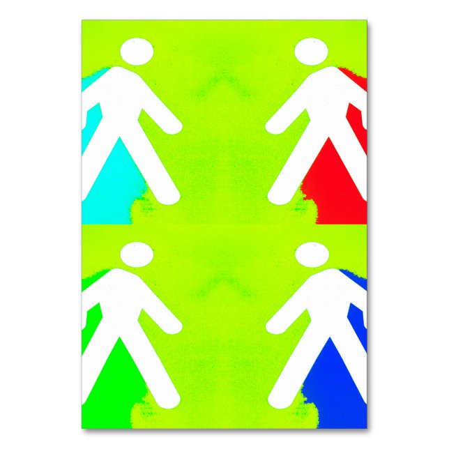 Tarjeta De Mesa Superhéroes (Reverso)