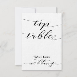 Tarjeta de mesa superior del Boda de caligrafía ru