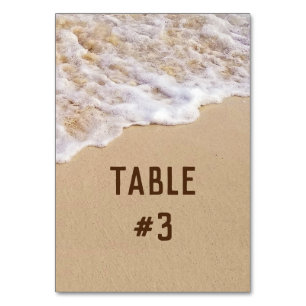Tarjeta De Mesa Surf de bodas de playa