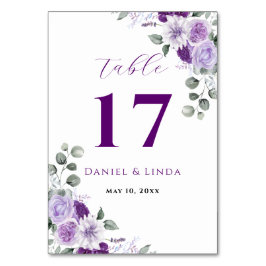Tarjeta De Mesa Susurros de Lavanda: Elegancia en Flor